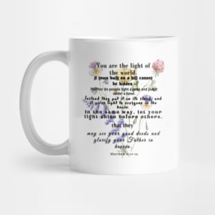 Matthew 5:14-16 Famous Bible Verse. Mug